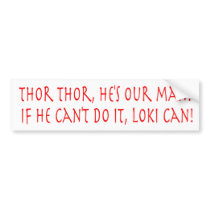 Thor Cheer Bumper Sticker