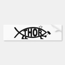 THOR Fish Bumper Sticker