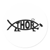 THOR Fish Round Sticker