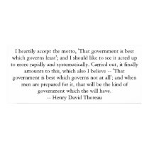 Thoreau on Government posters