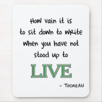 Thoreau on Writing mousepads by words_plus_paper Thoreau on Writing mousepads