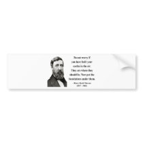 Thoreau Quote 2b bumper stickers