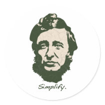 Thoreau - Simplify Round Stickers