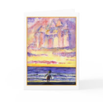 Thoreau's Sunset (Light Text) Greeting Card