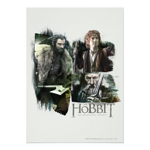 Thorin, Bilbo, and Gandalf Logo Personalized Announcements