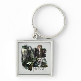 Thorin, Bilbo, and Gandalf Logo Key Chain