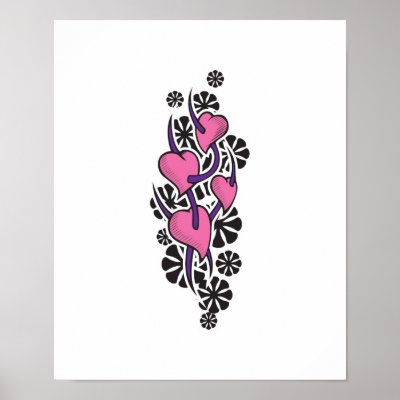 Thorns and Hearts Tattoo Design Posters by doonidesigns