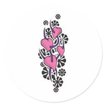 Thorns and Hearts Tattoo Design stickers