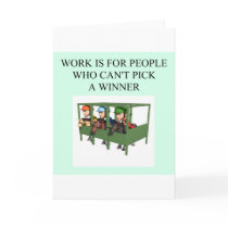 thorough bred horse racing design greeting card
