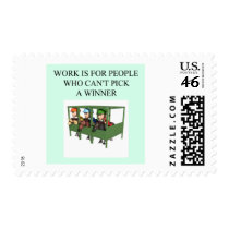 thorough bred horse racing design postage