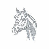 Thoroughbred Head Outline embroidered shirts