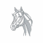 Thoroughbred Head Outline embroidered shirts