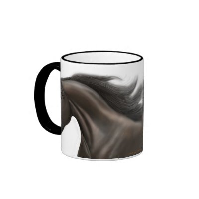 Thoroughbred Horse Mug by twopurringcats
