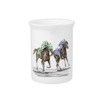 Thoroughbred Horse Race Stretch Pitcher