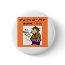 thoroughbred horse racing pinback button