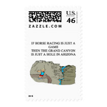 thoroughbred horse racing design postage