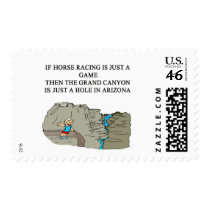 thoroughbred horse racing design postage