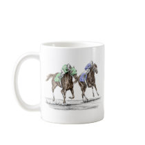 Thoroughbred Horse Racing - The Stretch mugs