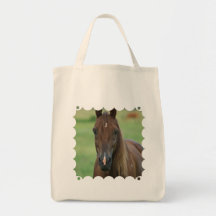 Thoroughbred Race Horse Grocery Tote Bag