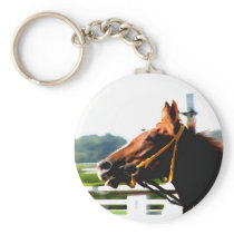 Thoroughbred race horse keychain