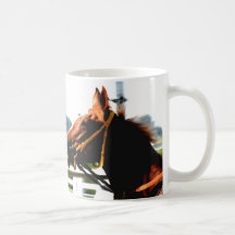 Thoroughbred race horse mug