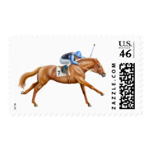 Thoroughbred Race Horse Postage