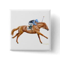 Thoroughbred Racehorse Pin
