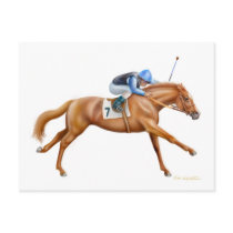 Thoroughbred Racehorse Postcard