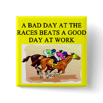thoroughbred racing lovers buttons