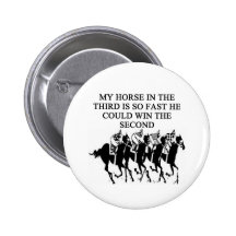thoroughbred racing lovers button