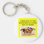 thoroughbred racing lovers key chains