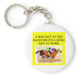 thoroughbred racing lovers key chains