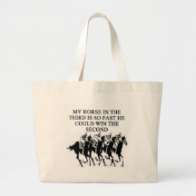 thoroughbred racing lovers tote bag