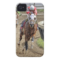 Thoroughbred Rounding Last Turn
