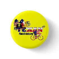Thoroughbred Texan Cyclist Small Button