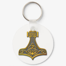 Thor's Hammer-gold keychains