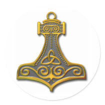 Thor's Hammer-gold stickers