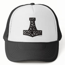 Thors Hammer in Black Mesh Hat