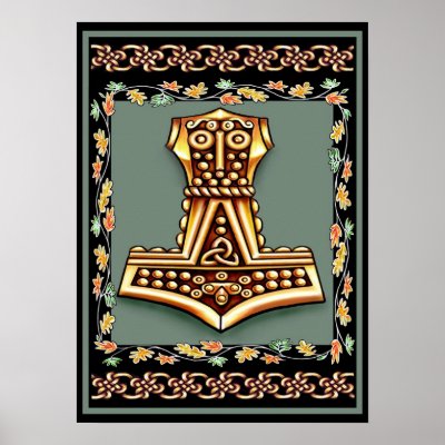 Thors Hammer Poster Print