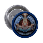 Thor's Hammer Round Button