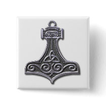 Thor's Hammer-silver buttons by arthistory Thor's Hammer-silver buttons