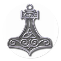 Thor's Hammer-silver stickers