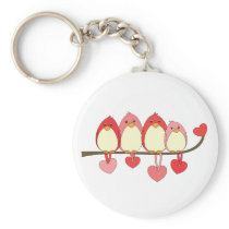Those Birds On Valentines DAy Keychain