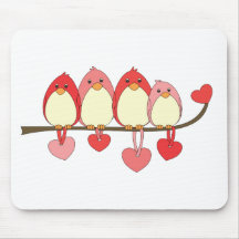 Those Birds On Valentines DAy Mouse Pad