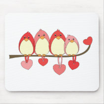 Those Birds On Valentines DAy Mouse Pad