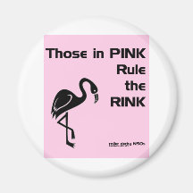 Those in Pink: Roller Derby NSOs Fridge Magnets