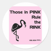 Those in Pink: Roller Derby NSOs Stickers