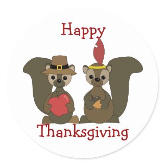 Those Thanksgiving Squirrels sticker