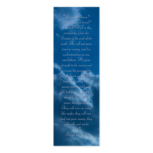 those who hope in the LORD - Bookmark Business Cards (back side)