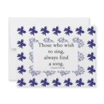 Those who wish to sing Invitation by rosiesworkshop Those who wish to sing Invitation